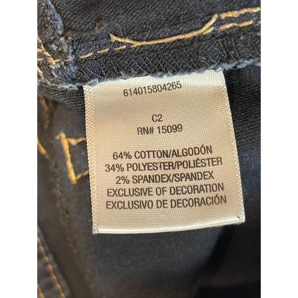 Bongo Womens Jeans Tapered Leg Mid Rise Stretch Five Design Pockets Blue Size 13 - Picture 10 of 10